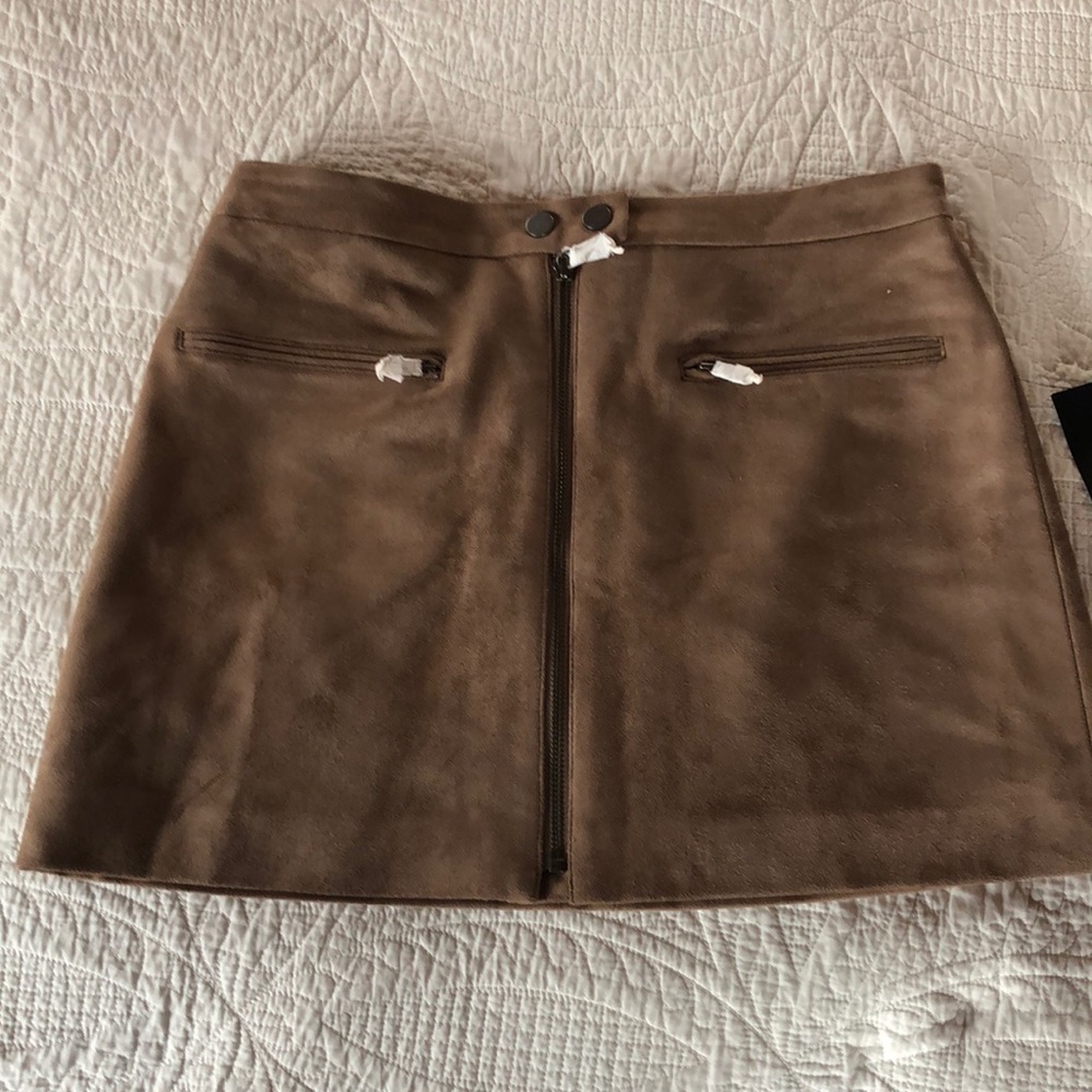 Suede skirt